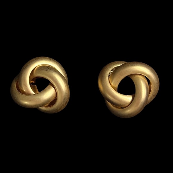 NIB HOUSE OF HARLOW MATTE AND BRILLIANT GOLD KNOT EARRINGS RESTOCKED! - Picture 2 of 8